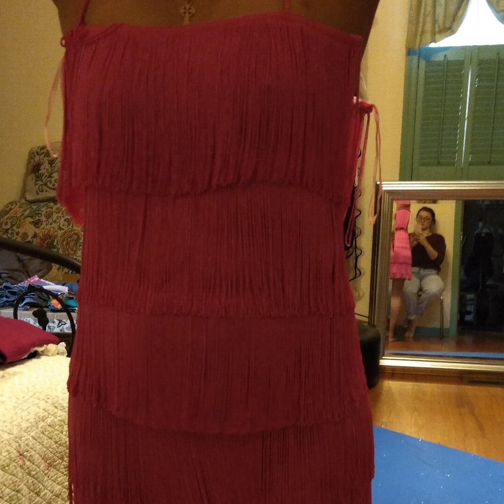 Magenta flapper dress